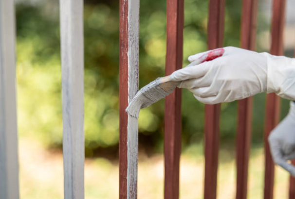 Courtyard Wrought Iron Railing Rust Removal & Refurbishment | Customized On-Site Painting & Rust Protection Plan