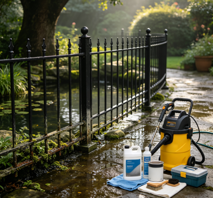 On-Site Anti-Mold & Anti-Rust Treatment for Fences in Shady, Damp, or Water-Adjacent Areas