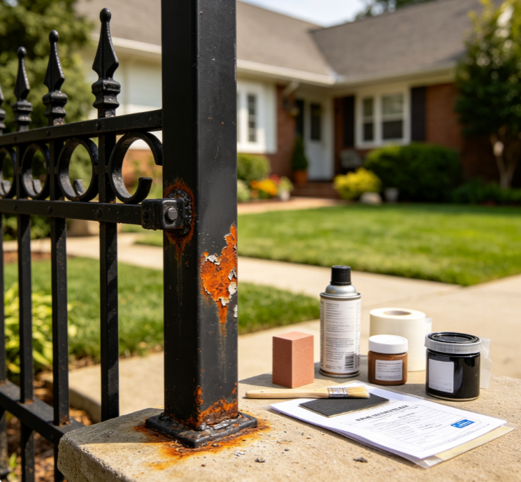 On-Site Spot Repair Plan for Localized Fence Rust